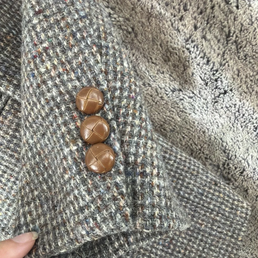 VINTAGE LEVIS Mens Tweed Wool Blazer Sport Coat Casual Jacket Size 44R Menswear